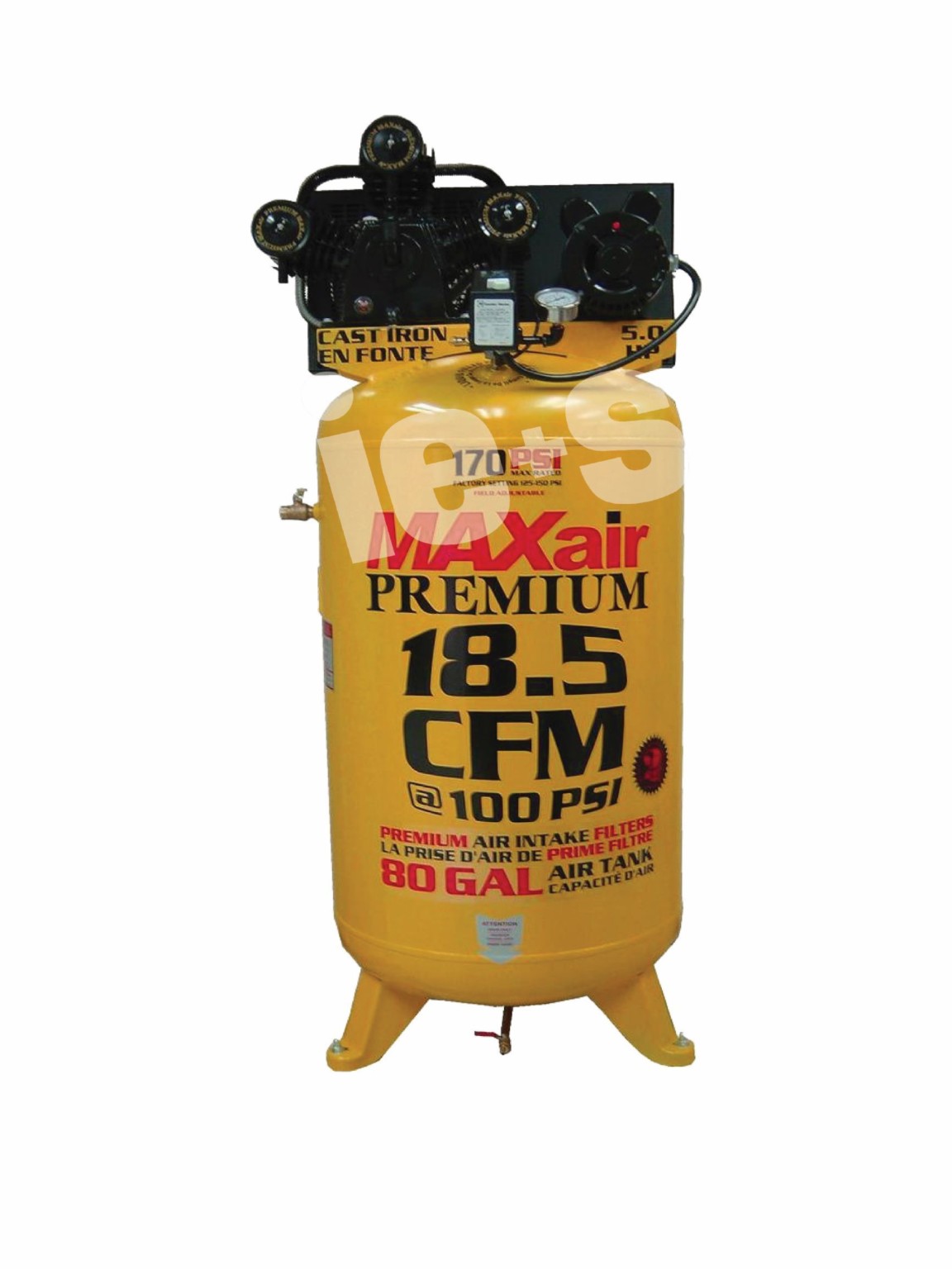 MAXAIR Premium 5 HP Electric Vertical Air Compressor Insulation Equipment + Supply